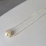 COLAR PRATA PÉROLA SOLITÁRIO	