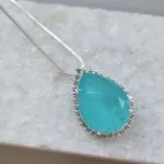 COLAR PRATA TURMALINA PARAÍBA Z	