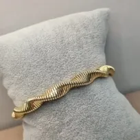 PULSEIRA BRACELETE  OURO ASPIRAL	