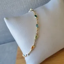 PULSEIRA OURO ARROZ RAINBOW