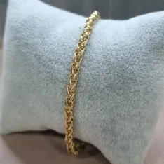 PULSEIRA OURO C TUBO ENTRELAÇADA	