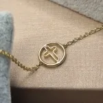 PULSEIRA OURO CRUCIFIXO VAZADO	