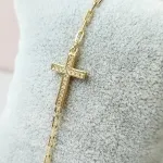 PULSEIRA OURO CRUZ ZIRC