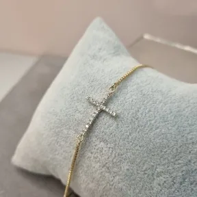 PULSEIRA OURO CRUZ ZIRC	