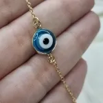 PULSEIRA OURO OLHO DE VIDRO	