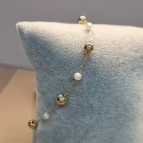 PULSEIRA OURO PÉROLA BOLA	