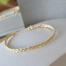 PULSEIRA OURO TRANÇADA	 