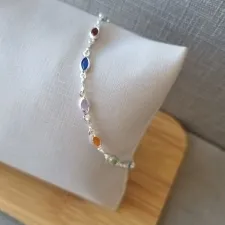 PULSEIRA PRATA ARROZ RAINBOW