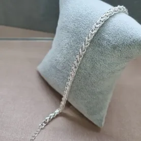 PULSEIRA PRATA C  TUBO ENTRELAÇADA	