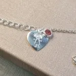 PULSEIRA PRATA CORAÇÃO MENINA	