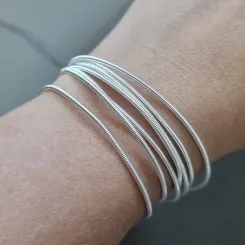PULSEIRA PRATA CORDA DE VIOLÃO	