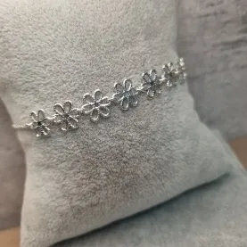 PULSEIRA PRATA FLORES	