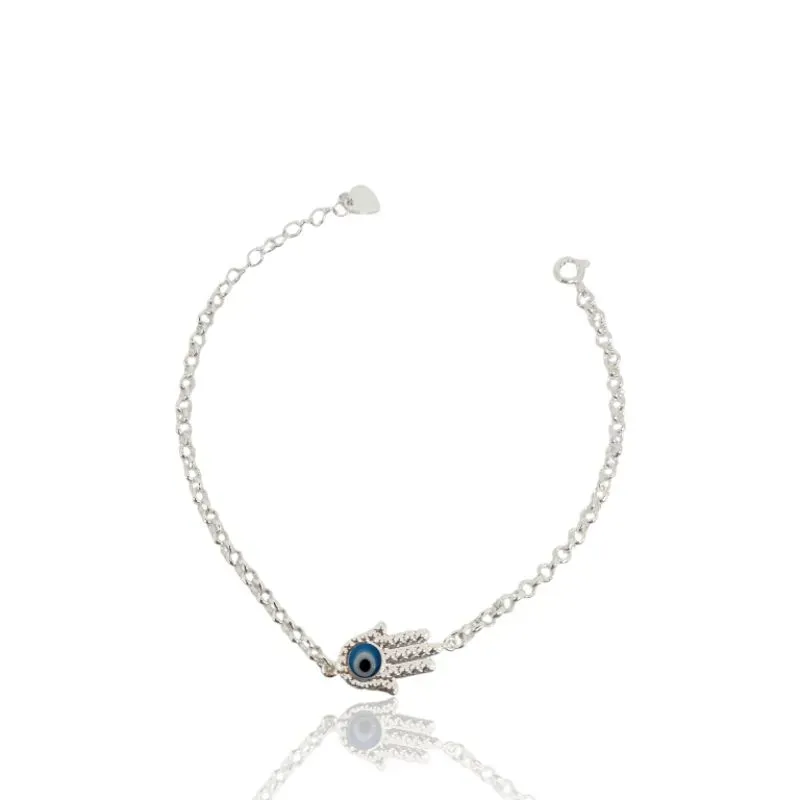 PULSEIRA PRATA HAMSÁ OLHO