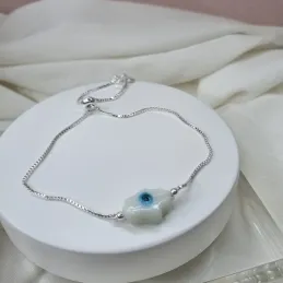 PULSEIRA PRATA HAMSÁ OLHO	