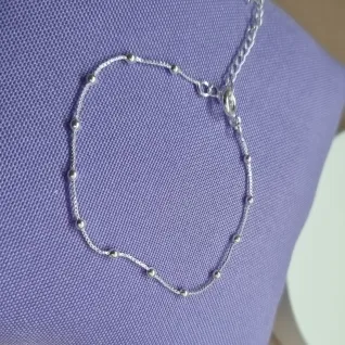 PULSEIRA PRATA INF BOLINHAS	