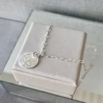 PULSEIRA PRATA MEDALHA DE SÃO BENTO	