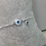 PULSEIRA PRATA OLHO GREGO BRANCO	