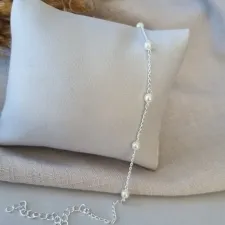 PULSEIRA PRATA PÉROLAS ESPASSADAS