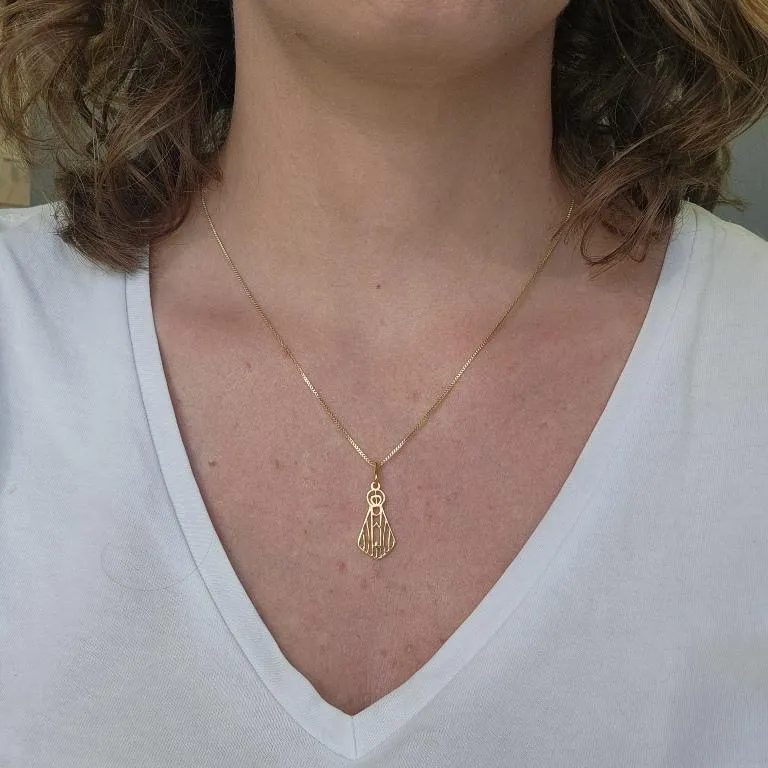 COLAR OURO NOSSA SENHORA VAZADA