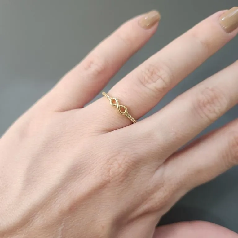 ANEL OURO INFINITO ZIRC